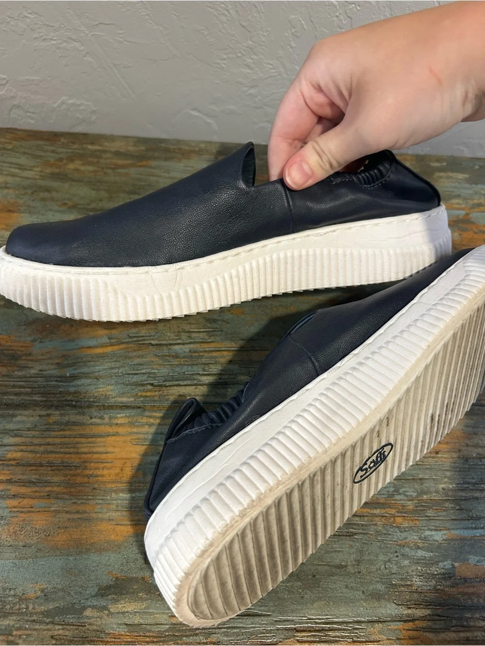 Sofft Slip-On Sneakers in Navy Blue with White Sole 8.5